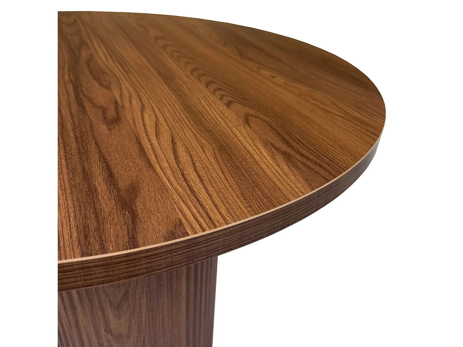 Table basse ronde 80 cm scandinave bois foncé