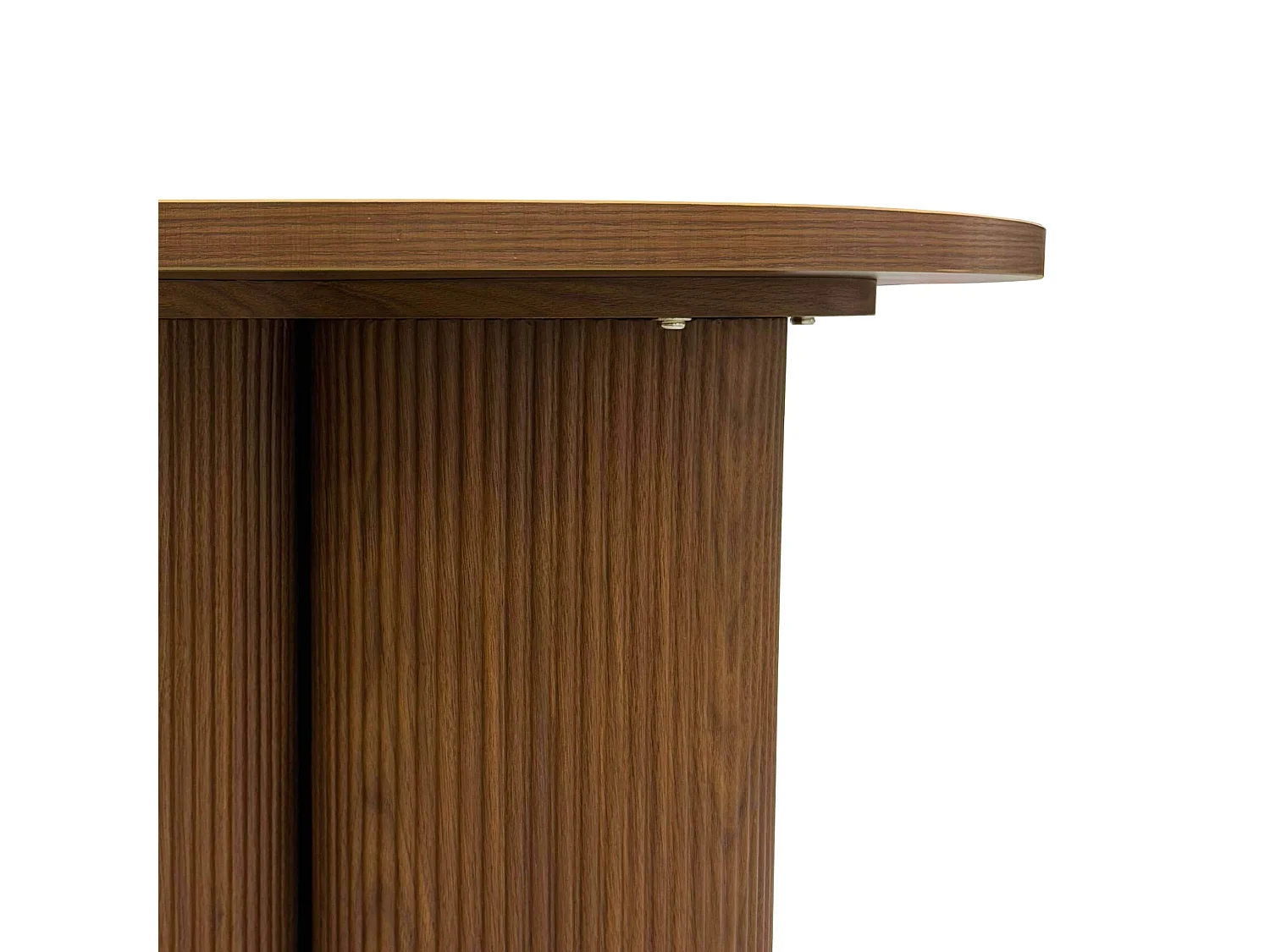 Table basse ronde 80 cm scandinave bois foncé