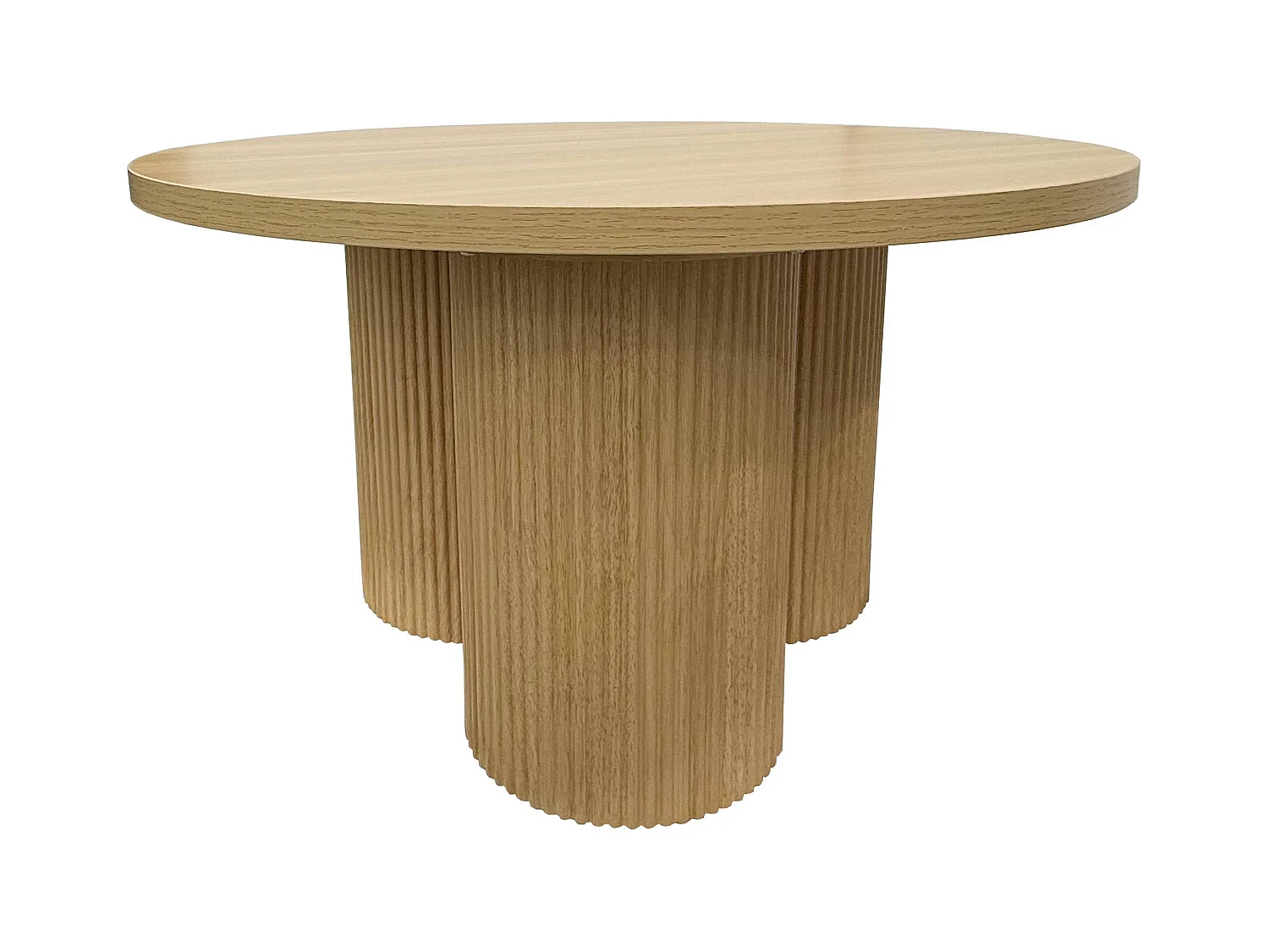 Table basse ronde 80 cm scandinave bois clair