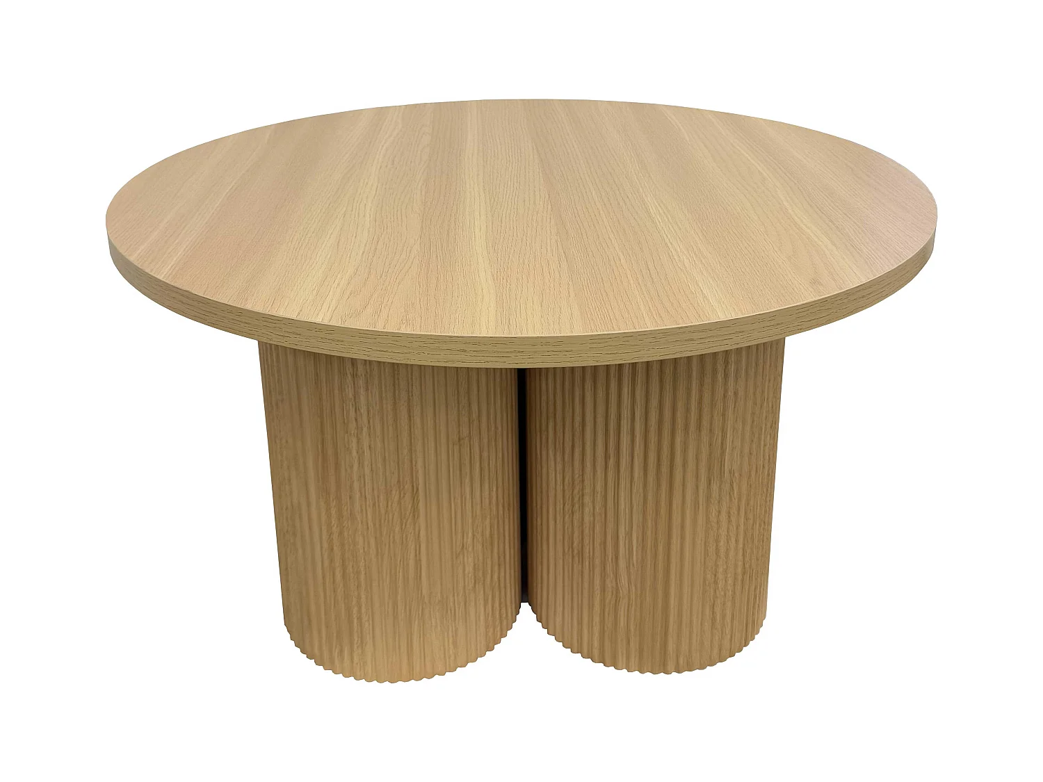 Table basse ronde 80 cm scandinave bois clair
