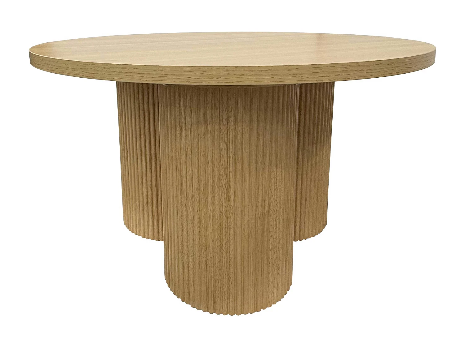 Table basse ronde 80 cm scandinave bois clair