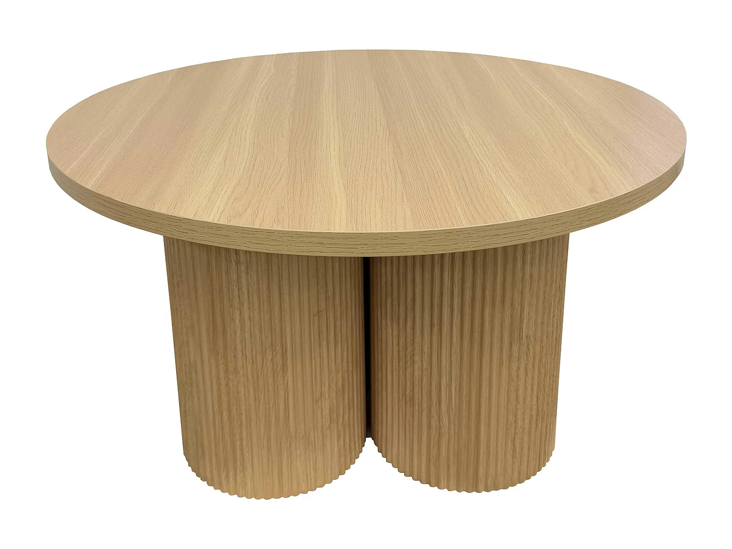 Table basse ronde 80 cm scandinave bois clair