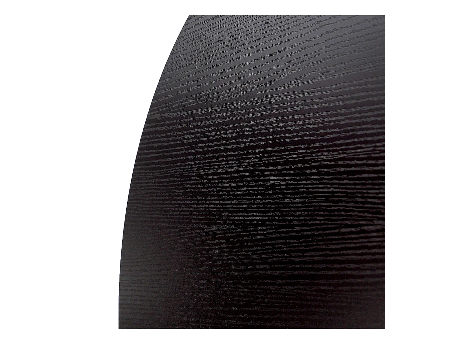 Table basse ovale 120 cm moderne effet bois noir