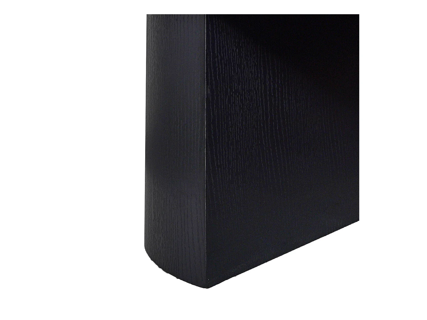Table basse ovale 120 cm moderne effet bois noir
