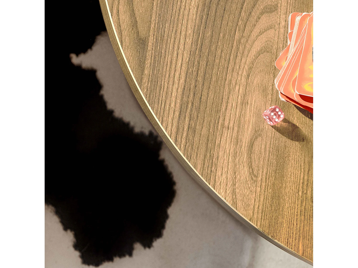 Table basse ovale 120 cm moderne effet bois clair