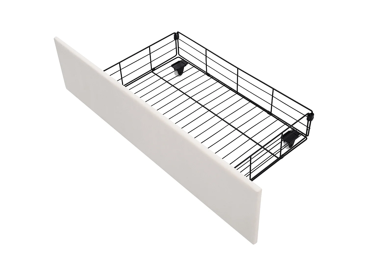 Lit double adulte 160x200cm avec sommier et 4 tiroirs - tête de lit avec USB - velours - beige (sans matelas)