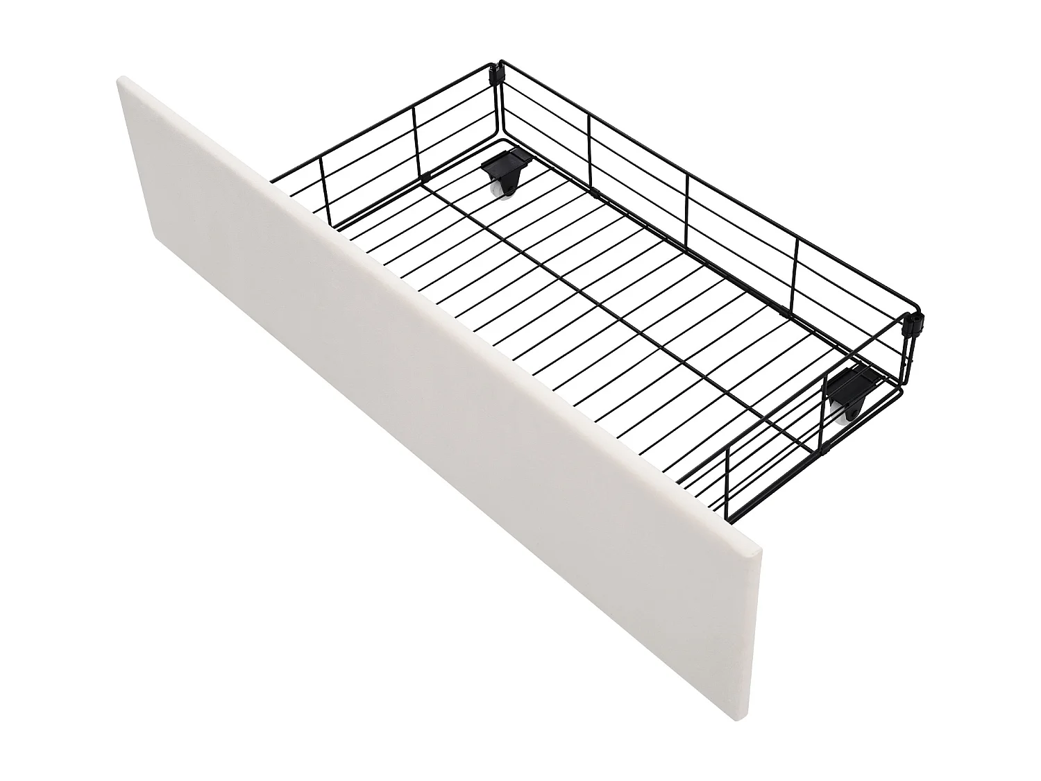 Lit double 160x200cm avec sommier et 4 tiroirs - tête de lit avec USB - velours - beige (sans matelas)