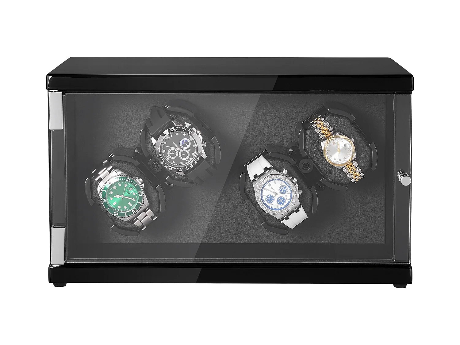 Remontoir Montre Automatique SucceBuy, pour 4 Montres Automatiques avec 2 Moteurs Japonais Silencieux