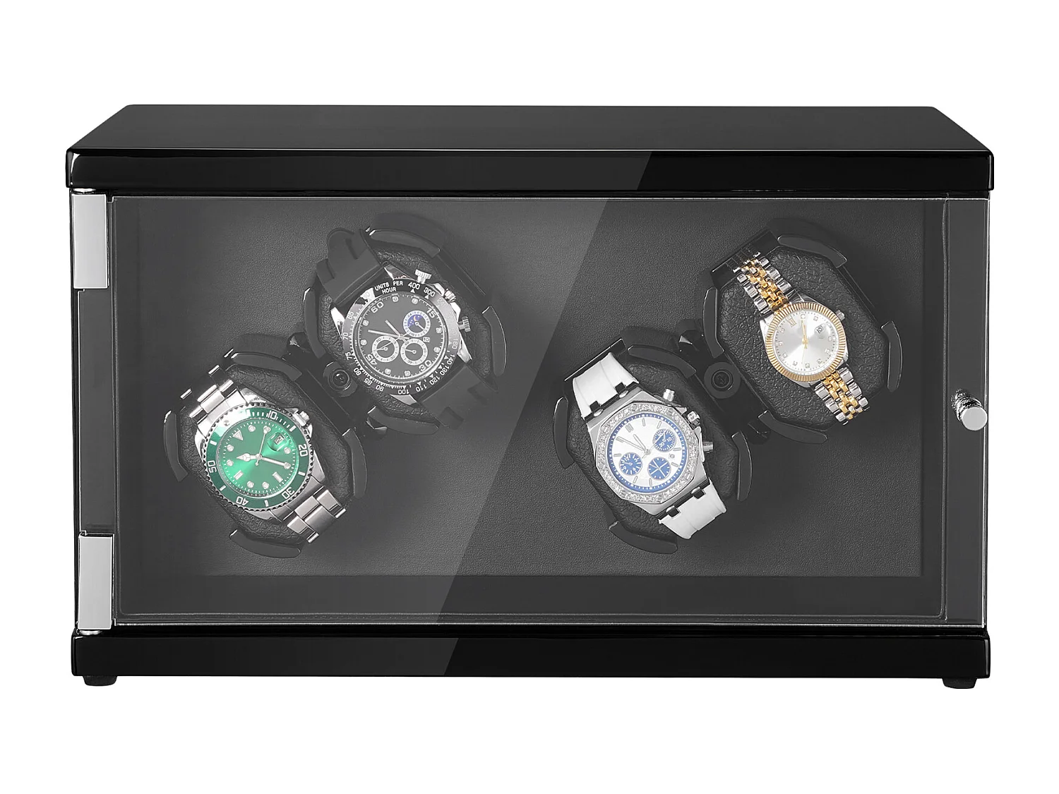 Remontoir Montre Automatique SucceBuy, pour 4 Montres Automatiques avec 2 Moteurs Japonais Silencieux