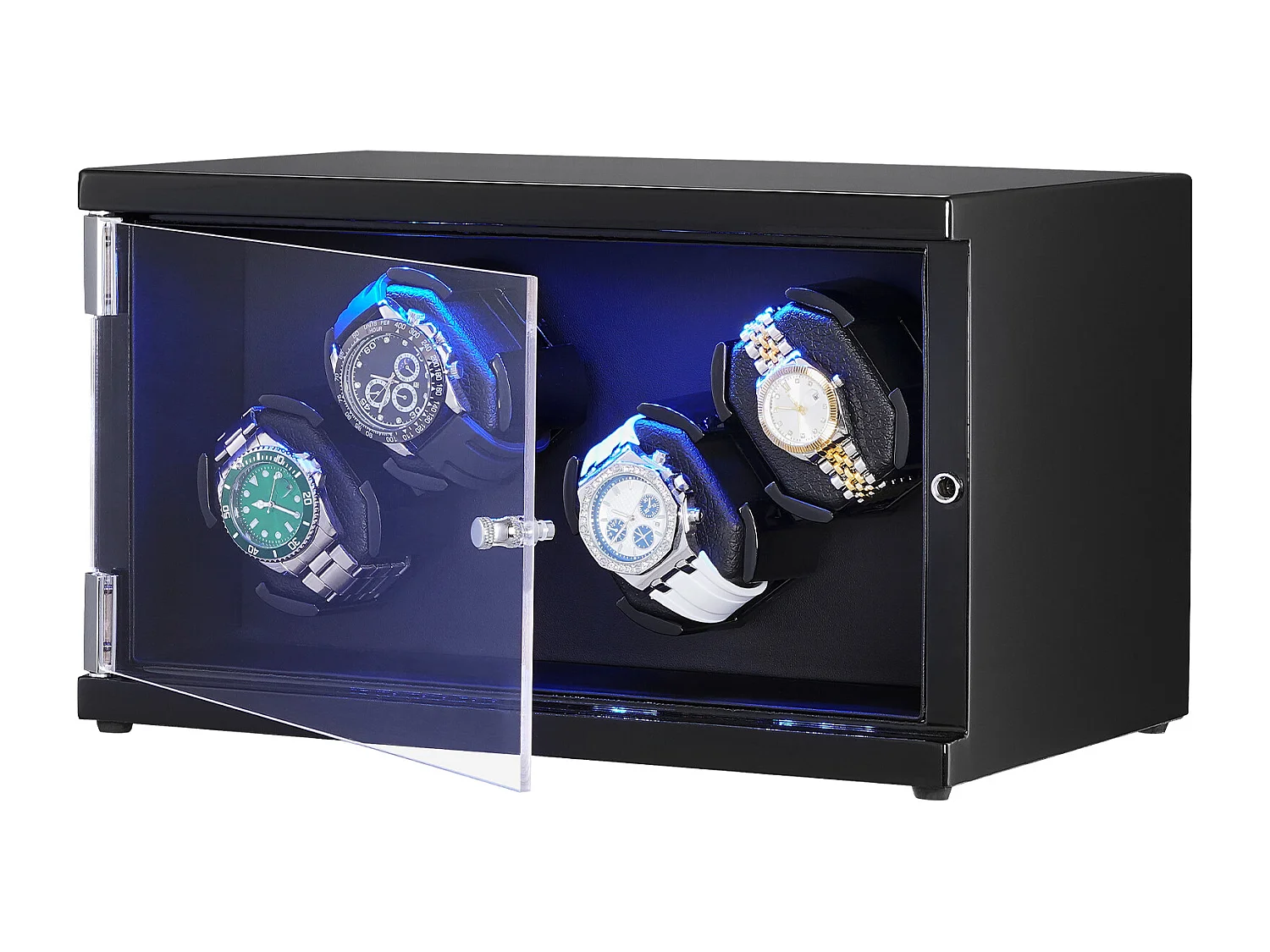 Remontoir Montre Automatique SucceBuy, pour 4 Montres Automatiques avec 2 Moteurs Japonais Silencieux