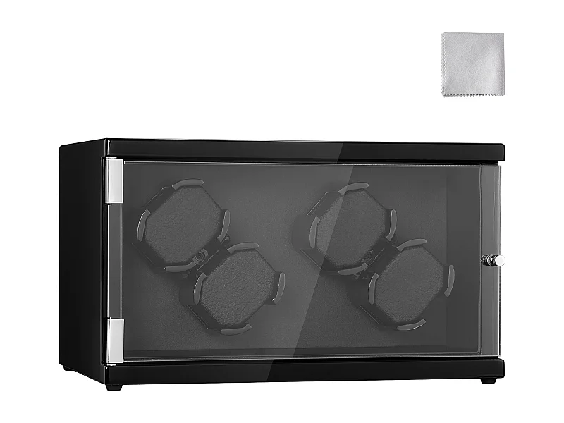 Carregador de Relógios Automáticos SucceBuy, para 4 Relógios Automáticos com 2 Motores Japonês Silenciosos