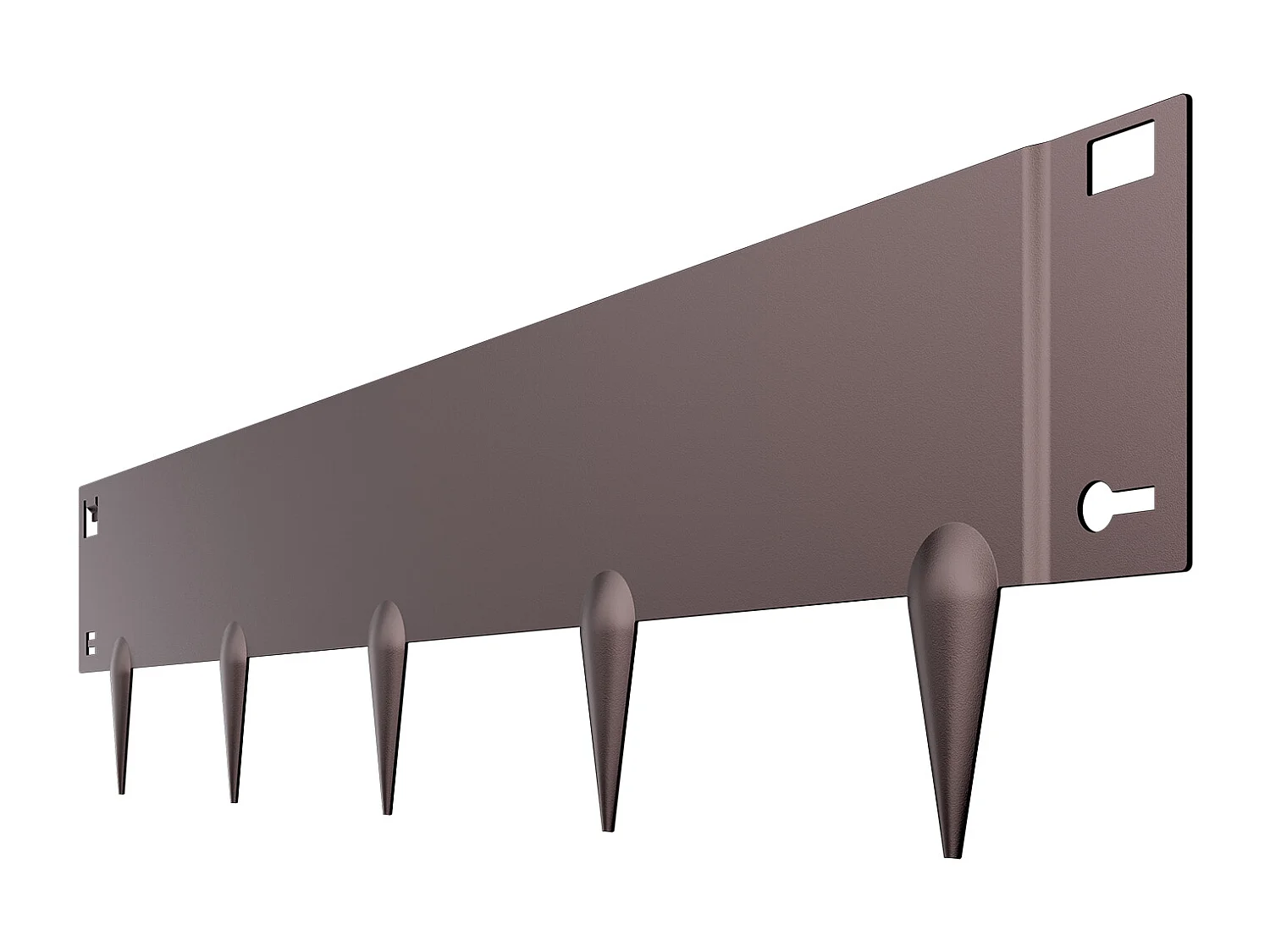 Obrzeże Ogrodowe SucceBuy ze Stali, Odporne na Rdzę, 5 Sztuk, 99 x 20,7 cm, Brązowe