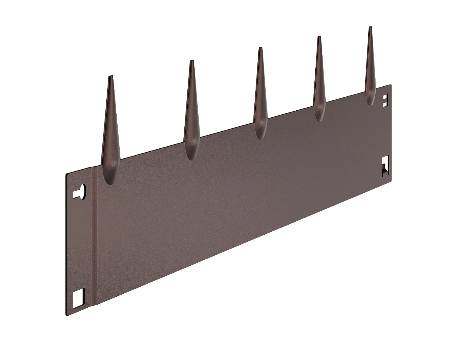 Obrzeże Ogrodowe SucceBuy ze Stali, Odporne na Rdzę, 5 Sztuk, 99 x 20,7 cm, Brązowe