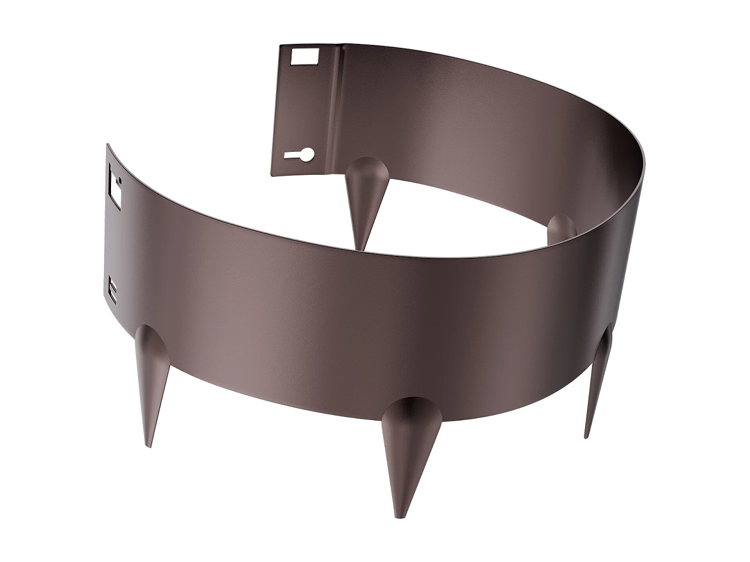 Obrzeże Ogrodowe SucceBuy ze Stali, Odporne na Rdzę, 5 Sztuk, 99 x 20,7 cm, Brązowe