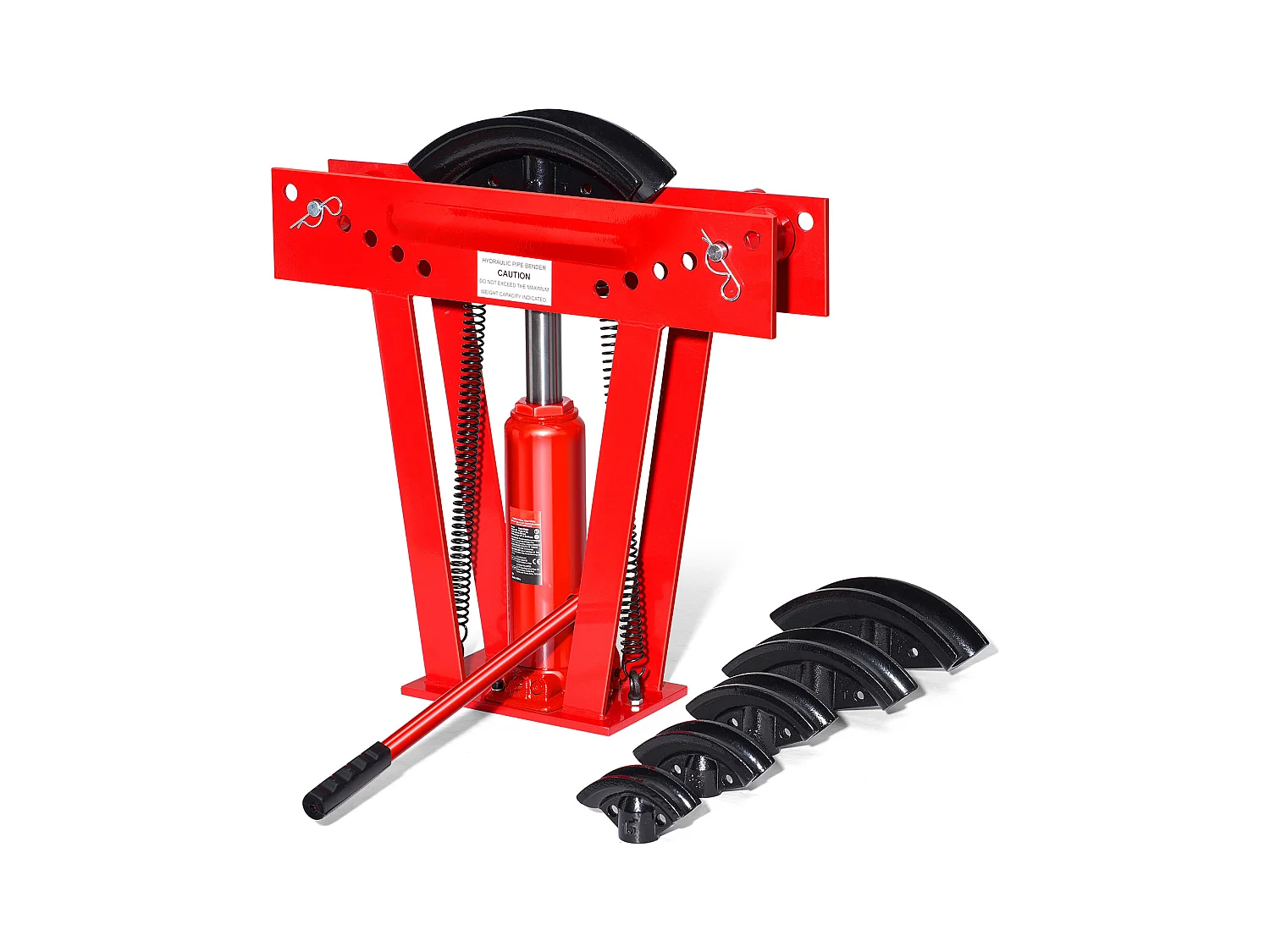 Curvatrice per Tubi Idraulica SucceBuy, 12 Tonnellate, Strumento Manuale con 6 Matrici, Robusta, Rotoli Regolabili a 90-180°