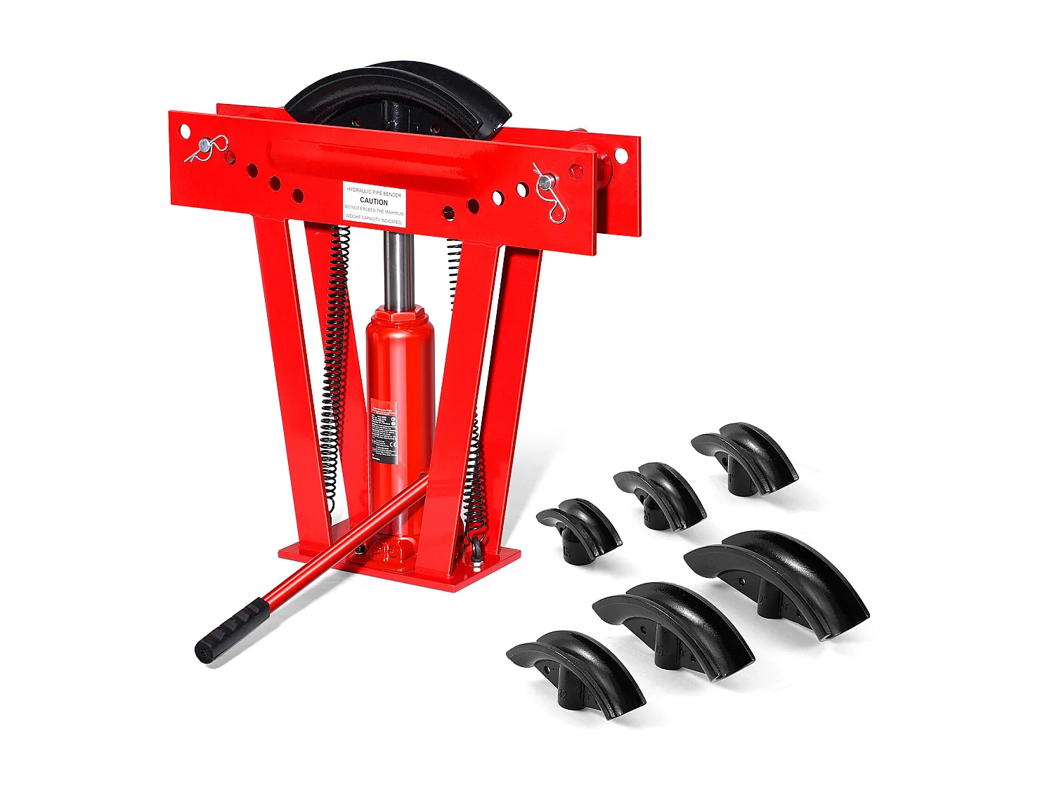 Curvatrice per Tubi Idraulica SucceBuy, 12 Tonnellate, Strumento Manuale con 6 Matrici, Robusta, Rotoli Regolabili a 90-180°