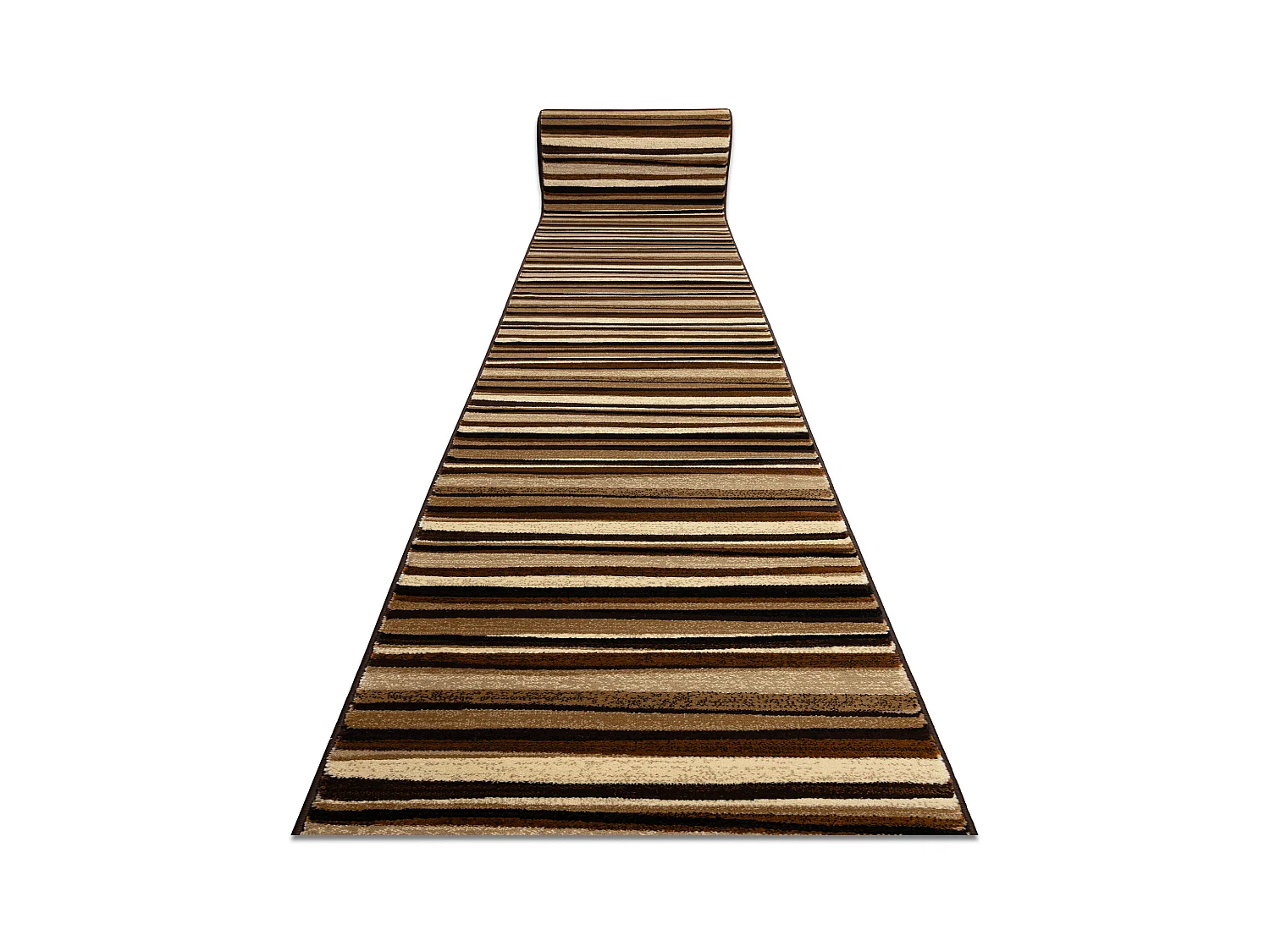 Tapis de couloir ROYAL 5374 RAYURES ONDULÉES beige / marron 100x150 cm