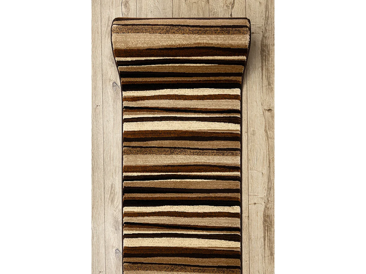 Passatoia ROYAL 5374 WAVES STRIPES beige / marrone 70x100 cm