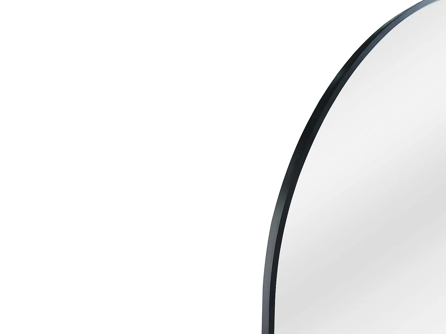 Grand miroir arche en aluminium - L. 110 x H. 190 cm - Noir - OLYVEN