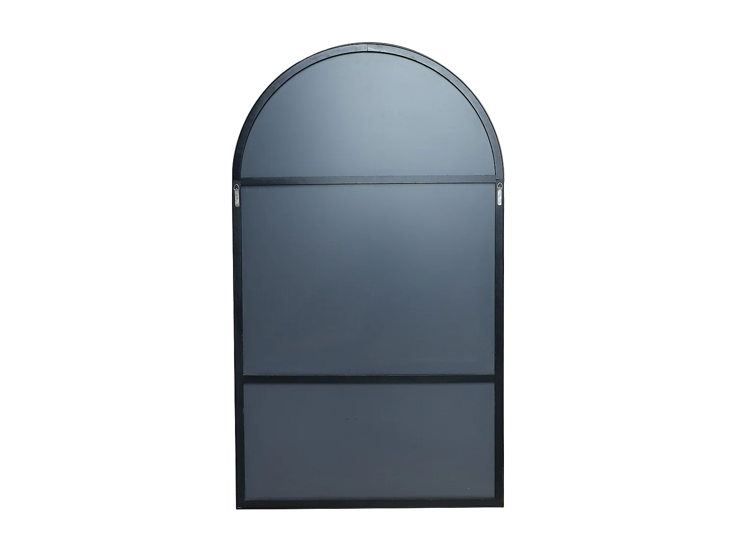 Grand miroir arche en aluminium - L. 110 x H. 190 cm - Noir - OLYVEN
