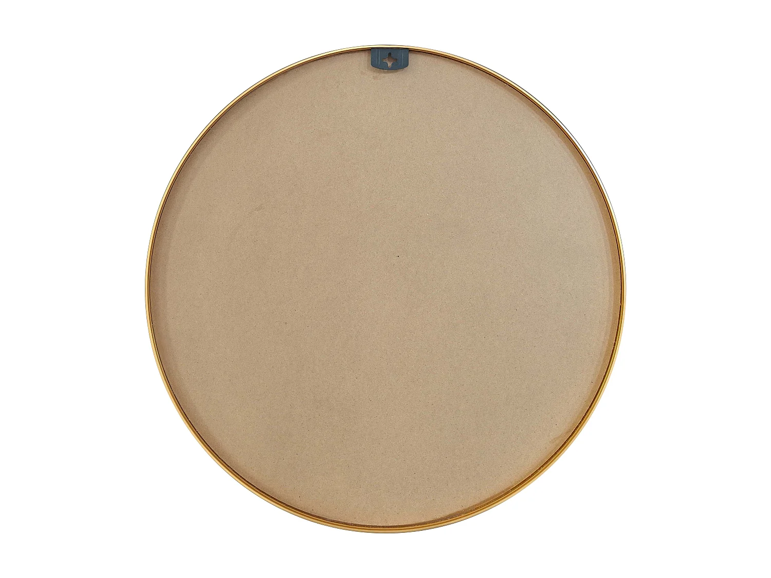 Grand miroir mural rond en aluminium - D. 80 cm - Doré - ELYRO