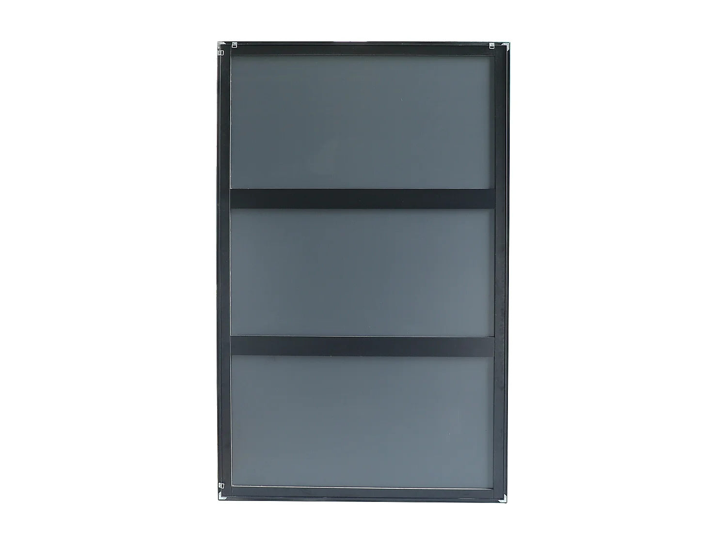 Grand miroir rectangulaire en aluminium - L. 120 x H. 190 cm - Noir - NIREVA
