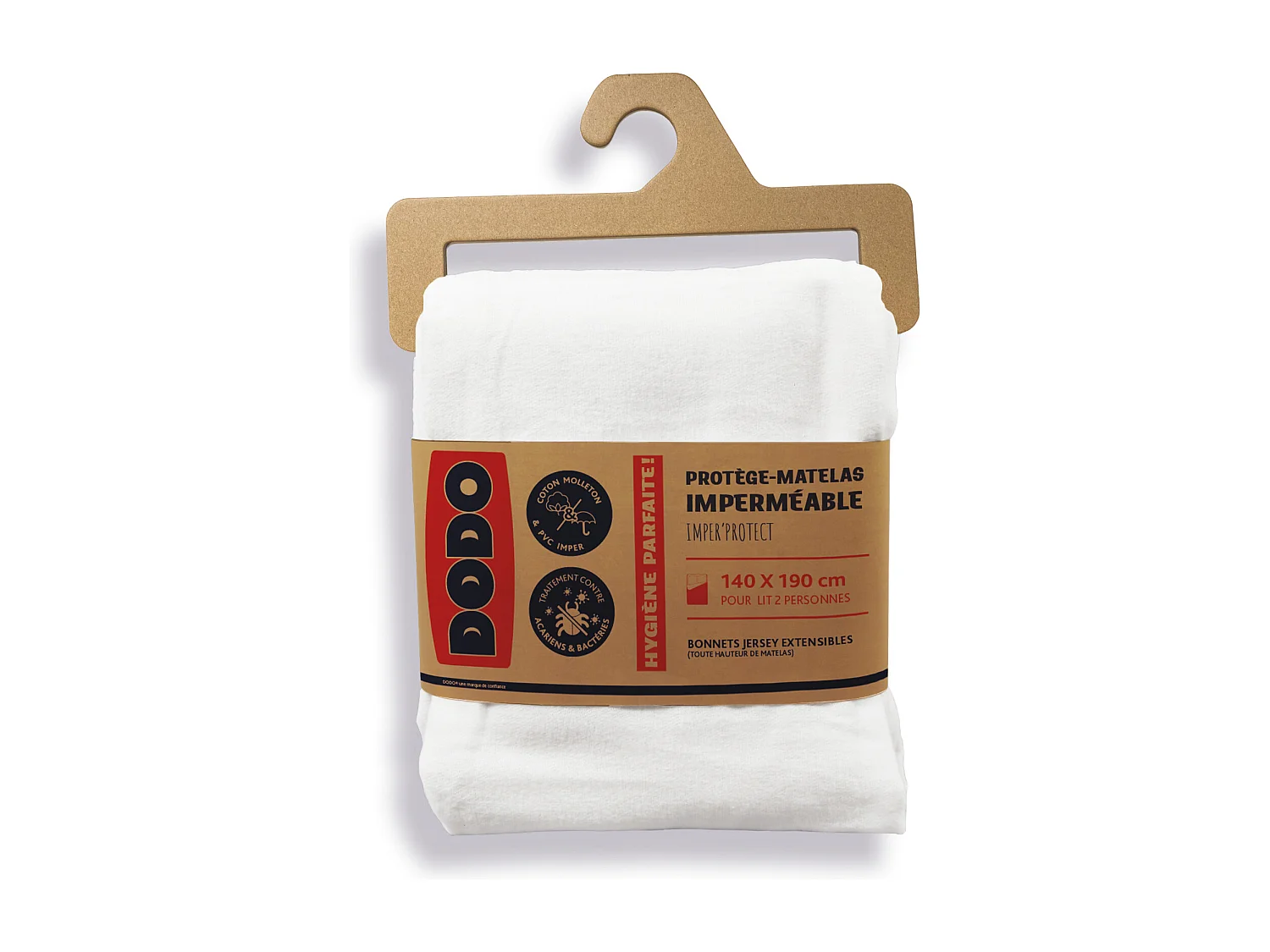 Protège matelas DODO imperméable et anti-acariens - 140 x 190 cm - IMPER PROTECT