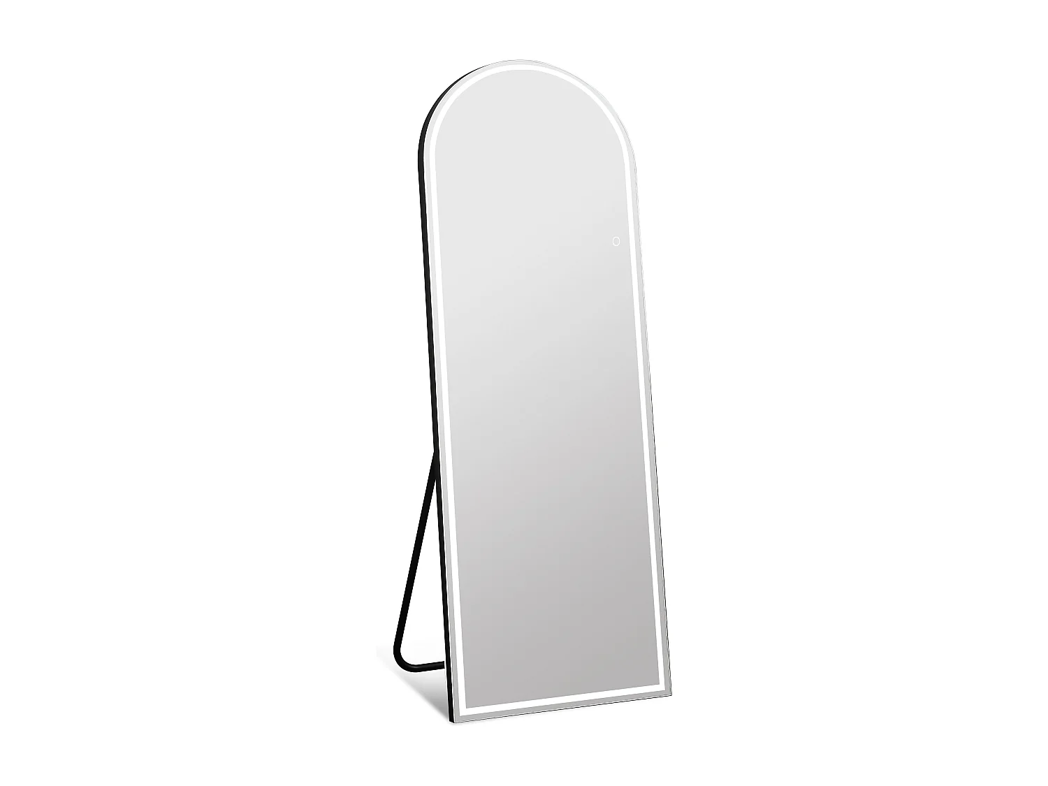 Miroir arche sur pied à leds - L. 60 x H.150 cm - Noir - DAELYA