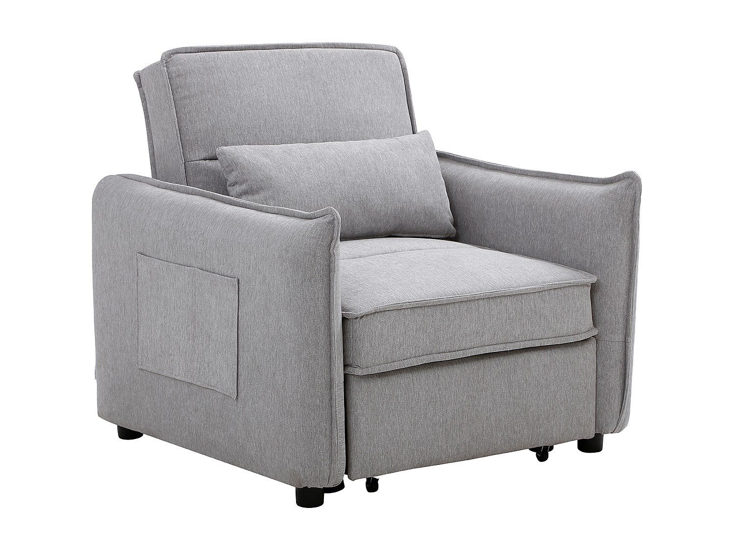 Sessel mit Schlaffunktion aus hellgrauem Stoff FENORA günstig online kaufen