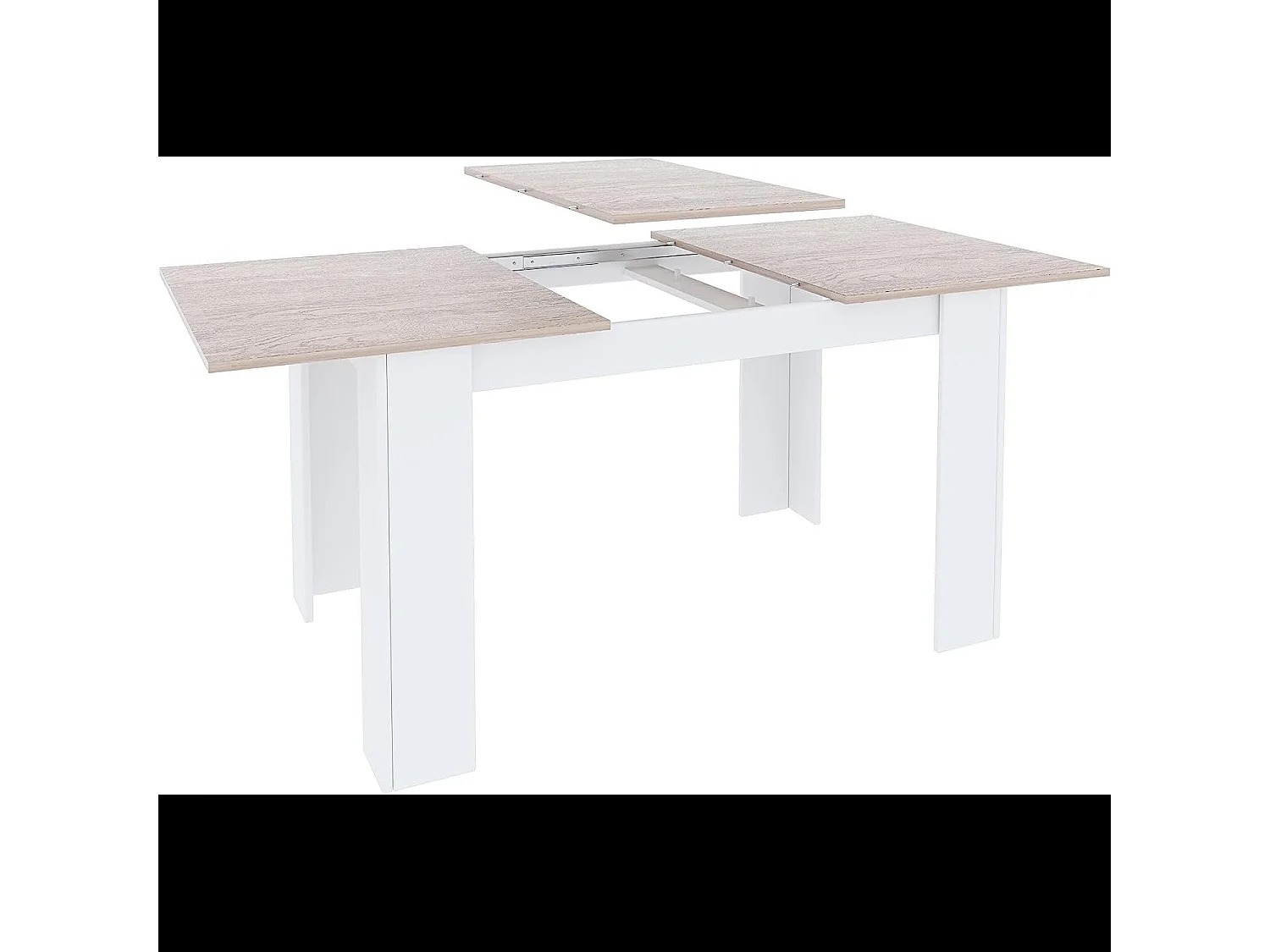 Tavolo da Pranzo Allungabile Estensibile Fino a 190 cm Tavolino Per 6 Persone Salotto Soggiorno Salone Design Moderno 190 x 78 x 90 cm Bianco Rovere