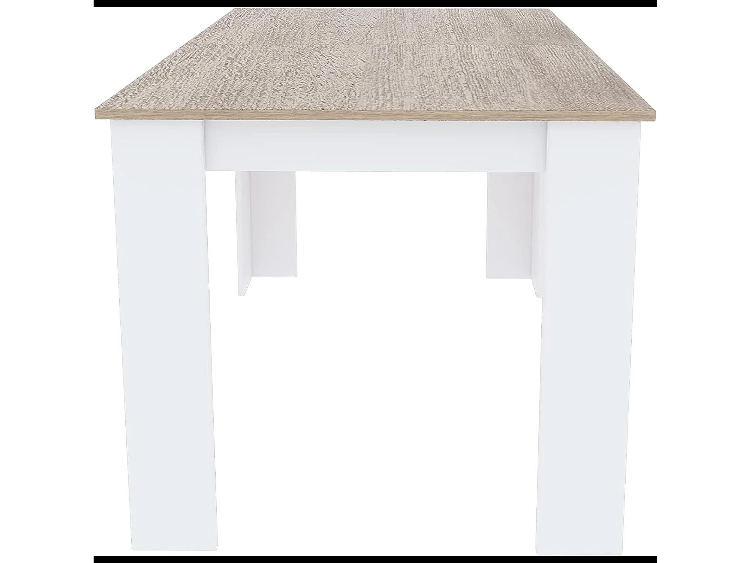 Tavolo da Pranzo Allungabile Estensibile Fino a 190 cm Tavolino Per 6 Persone Salotto Soggiorno Salone Design Moderno 190 x 78 x 90 cm Bianco Rovere
