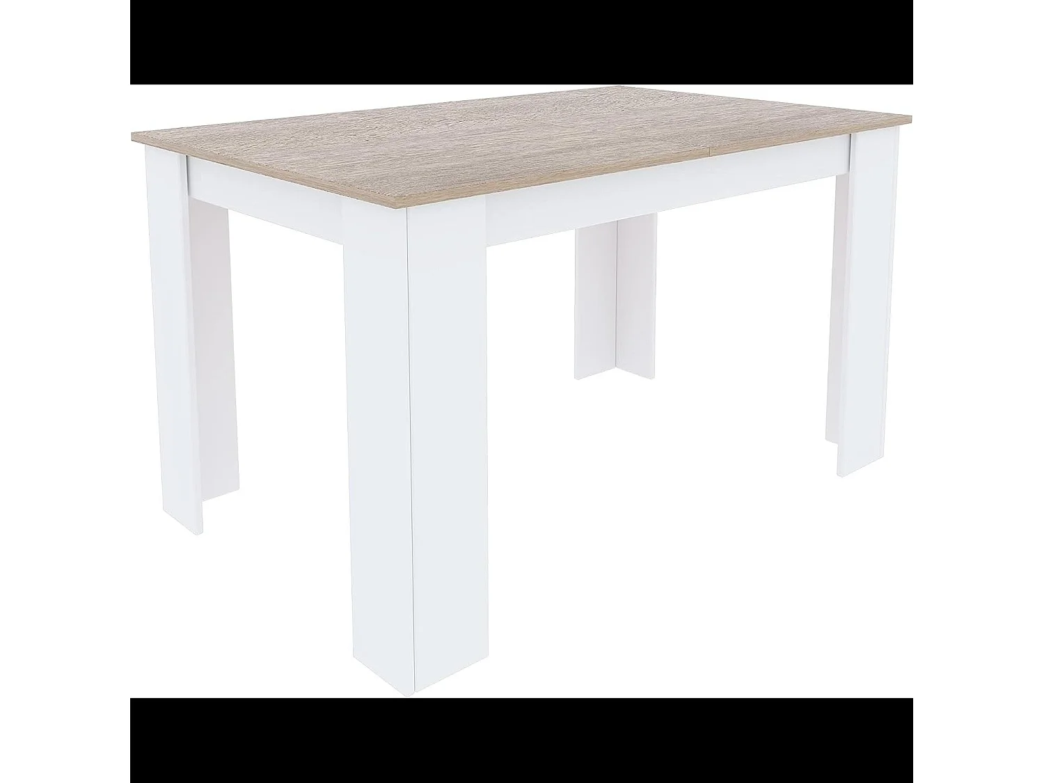 Tavolo da Pranzo Allungabile Estensibile Fino a 190 cm Tavolino Per 6 Persone Salotto Soggiorno Salone Design Moderno 190 x 78 x 90 cm Bianco Rovere