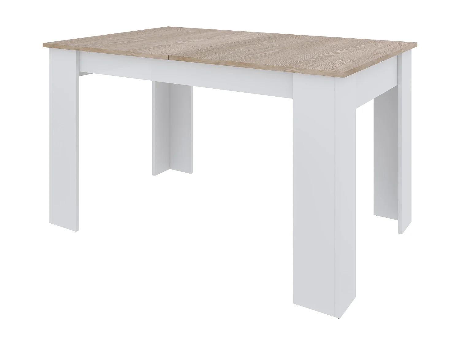 Tavolo da Pranzo Allungabile Estensibile Fino a 190 cm Tavolino Per 6 Persone Salotto Soggiorno Salone Design Moderno 190 x 78 x 90 cm Bianco Rovere