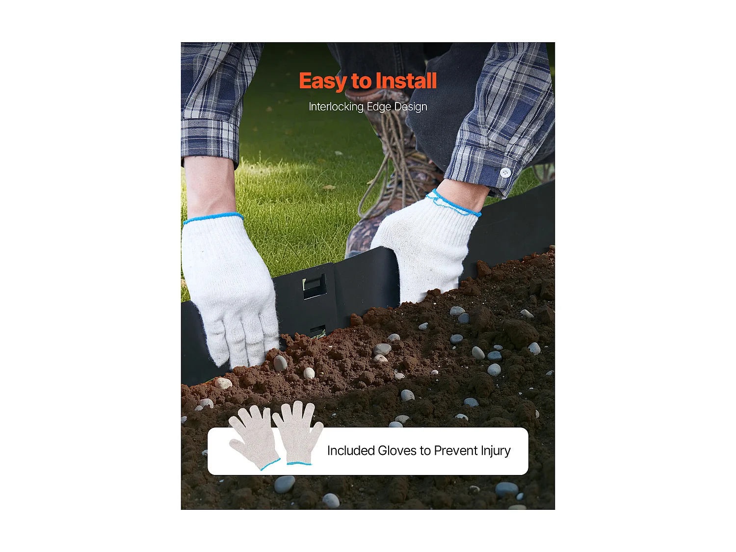 Krawędź Ogródkowa z Stali Odpornej na Zardzewienie SucceBuy, 5 SZTUK, 99 x 15,6 cm