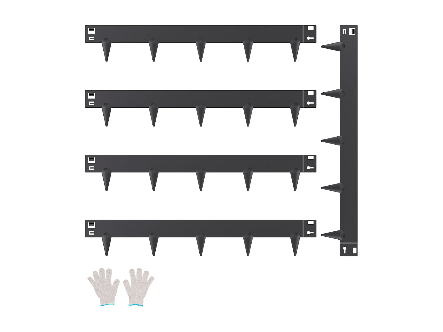 Krawędź Ogródkowa z Stali Odpornej na Zardzewienie SucceBuy, 5 SZTUK, 99 x 15,6 cm