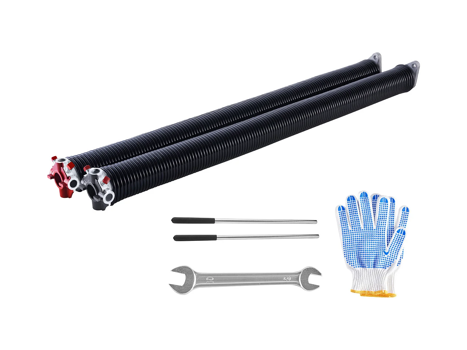 Resortes de Torsión SucceBuy para Puerta de Garaje, Par de 0.5 x 5.08 x 79cm con Barras de Enrollamiento