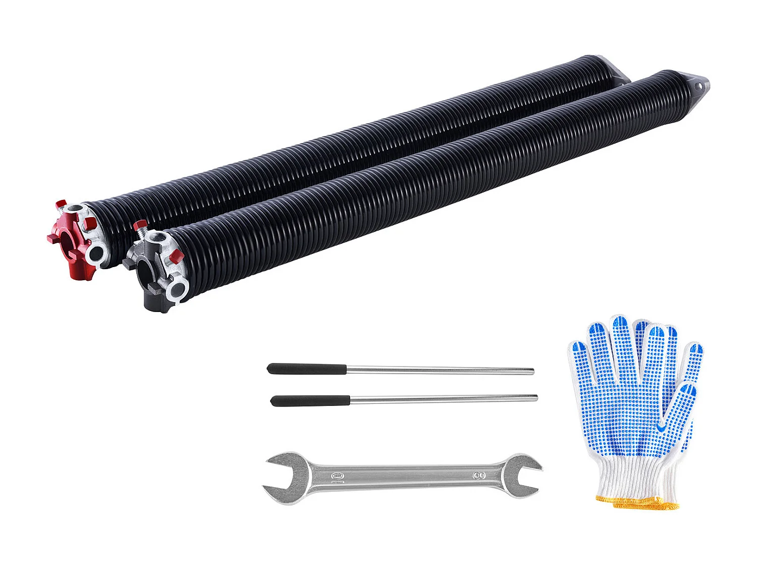 Molle a Torsione SucceBuy per Porta del Garage, Coppia di 0.5 x 5.08 x 71cm con Barre di Avvolgimento