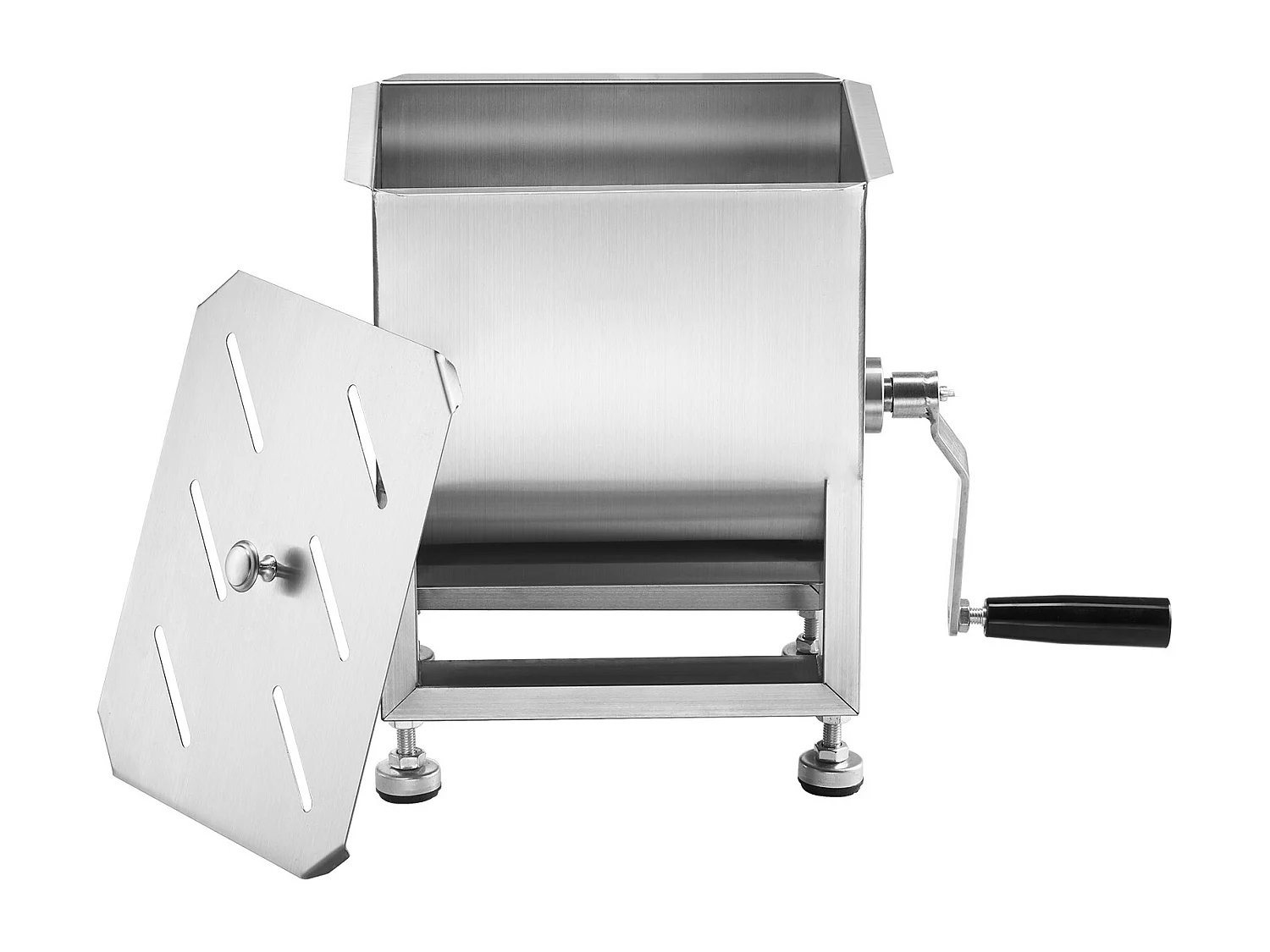 Mélangeur à Viande SucceBuy, Manuel à Réservoir Fixe 15 L en Inox pour Chair à Saucisse