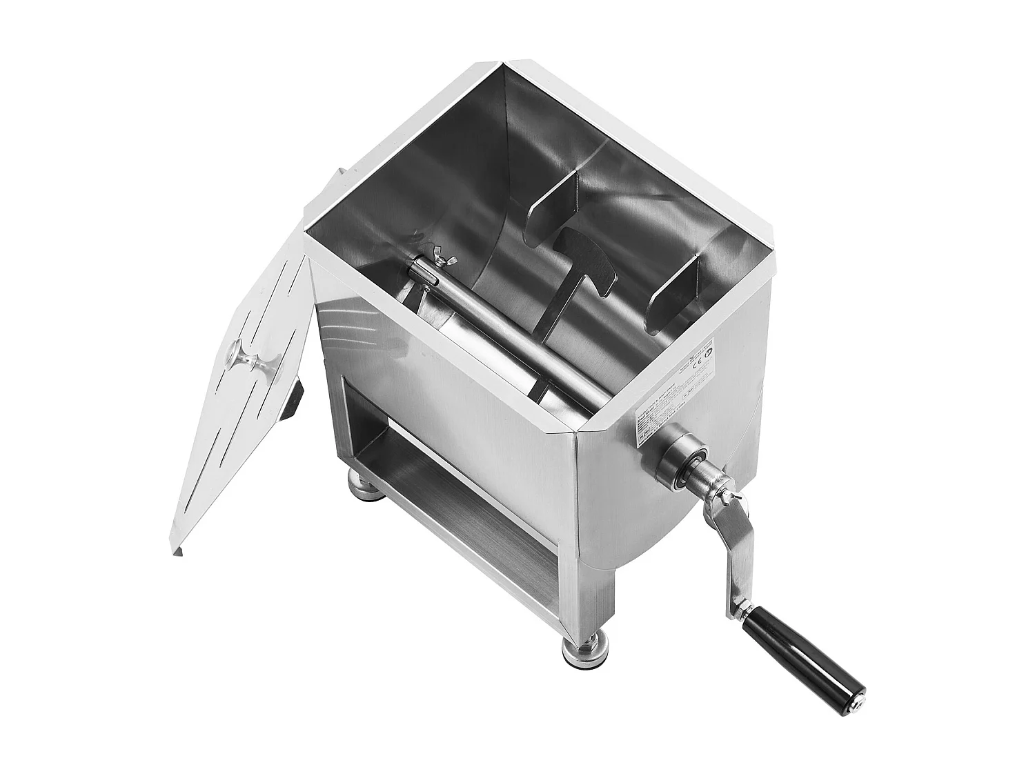 Mélangeur à Viande SucceBuy, Manuel à Réservoir Fixe 15 L en Inox pour Chair à Saucisse