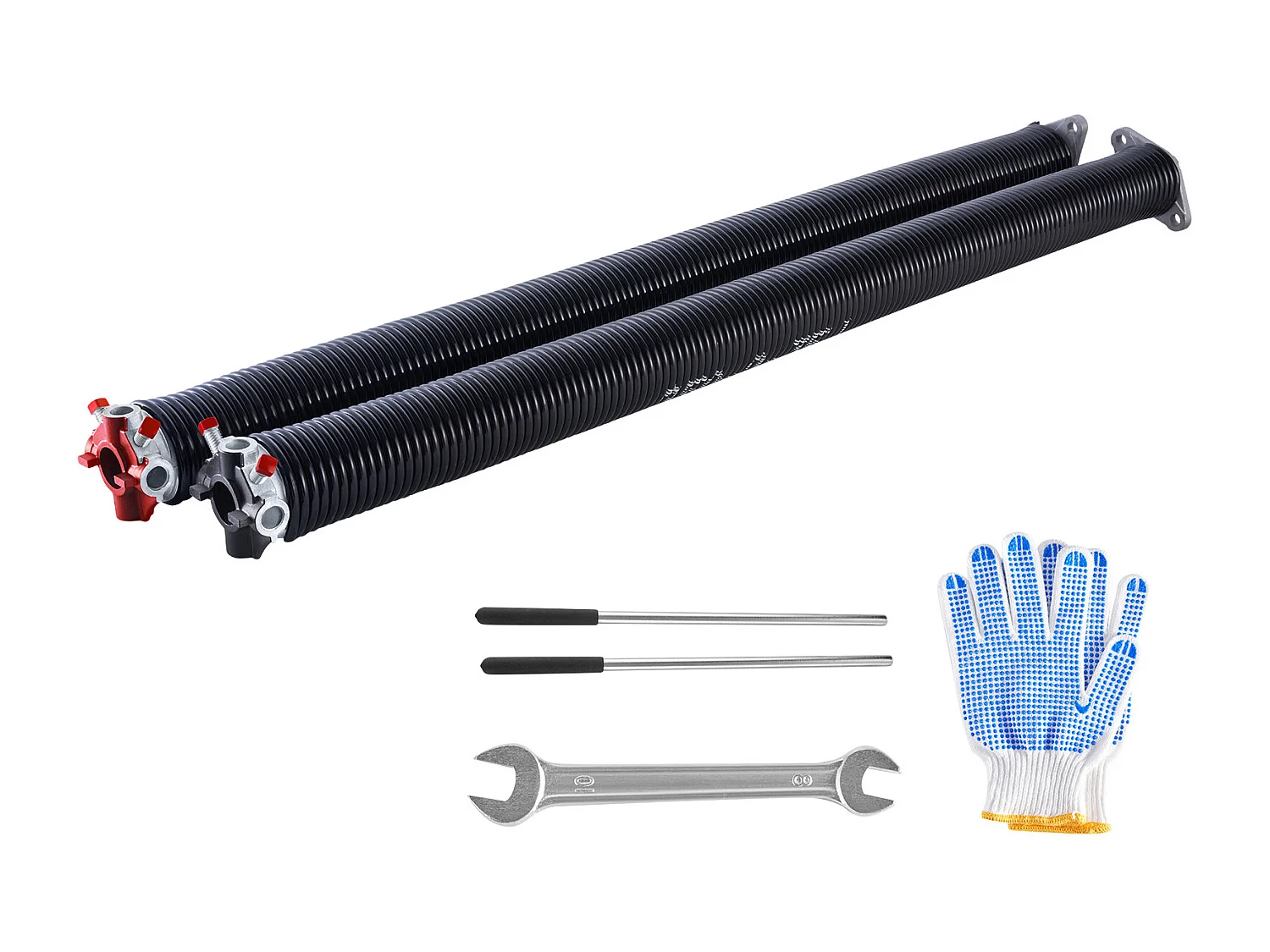 Ressorts de Torsion SucceBuy pour Porte de Garage - Paire, 0.6 x 5.08 x 89cm, avec Barres d'Enroulement Antidérapantes