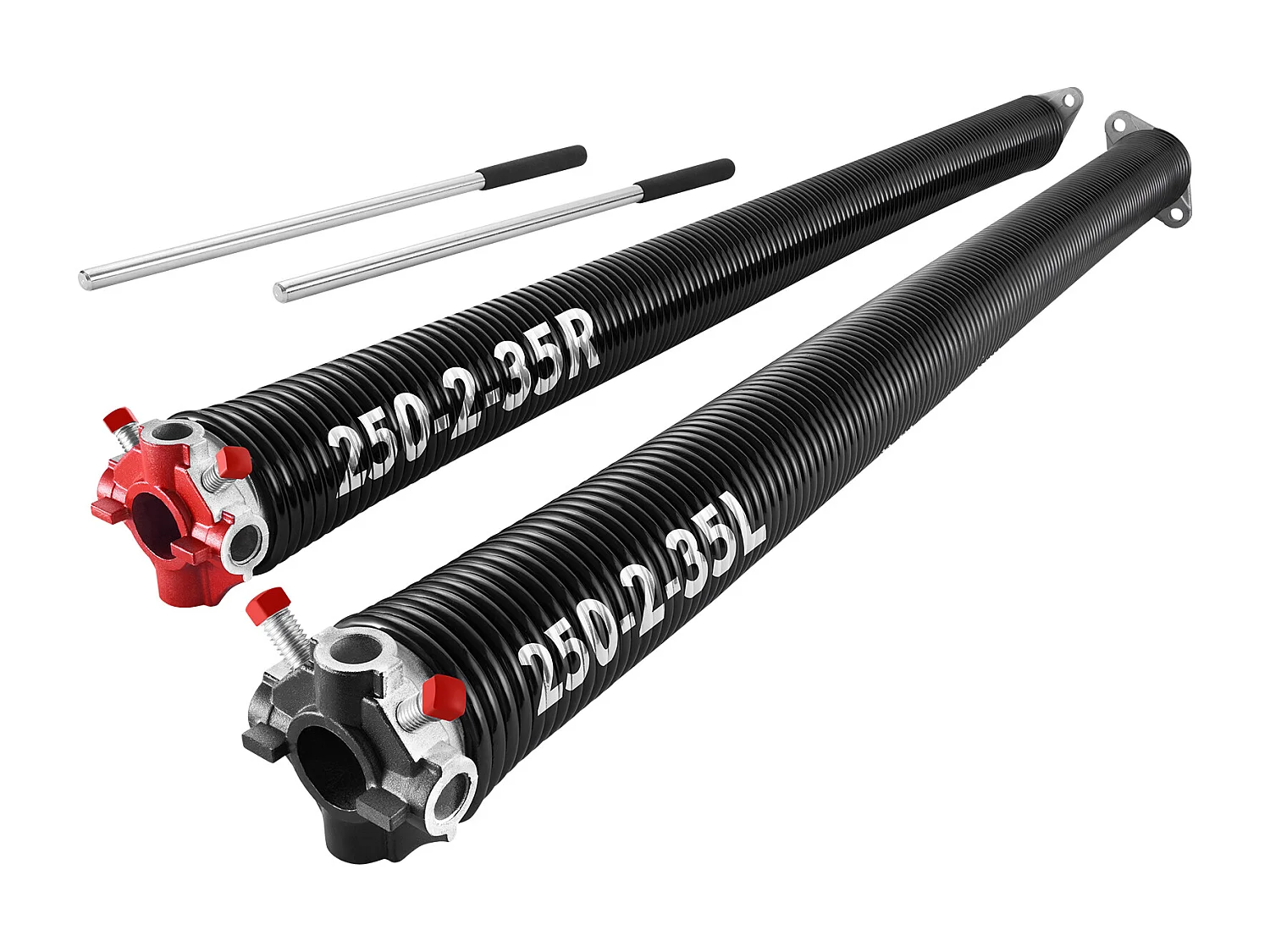 Ressorts de Torsion SucceBuy pour Porte de Garage - Paire, 0.6 x 5.08 x 89cm, avec Barres d'Enroulement Antidérapantes