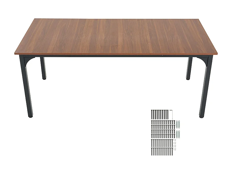 SucceBuy Table de Salle à Manger Rectangulaire en Bois, 180 cm pour 6 à 8 Personnes