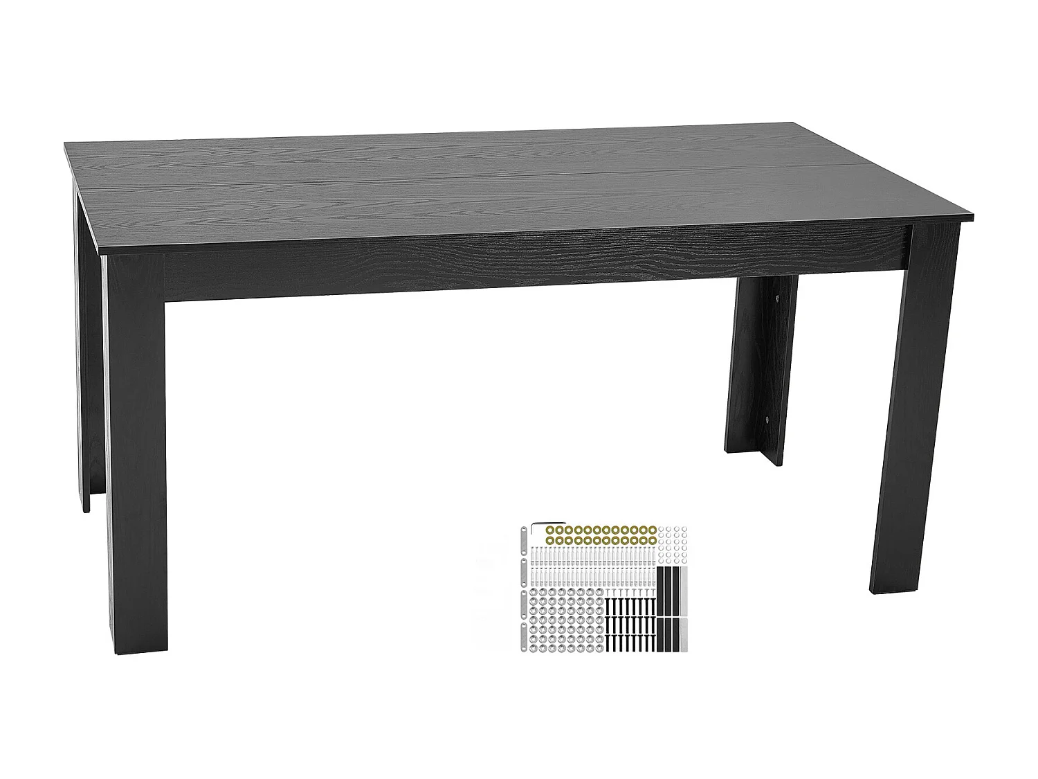 SucceBuy Table de Salle à Manger Rectangulaire en Bois, 160 cm pour 4 à 6 Personnes