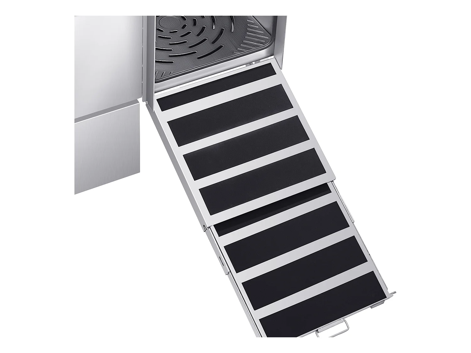 Baignoire de Chien SucceBuy, Animaux Compagnie Acier Inox 127,5cm, Rampe Porte Droite