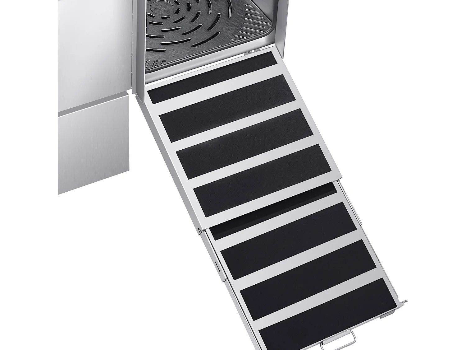 Baignoire de Chien SucceBuy, Animaux Compagnie Acier Inox 127,5cm, Rampe Porte Droite