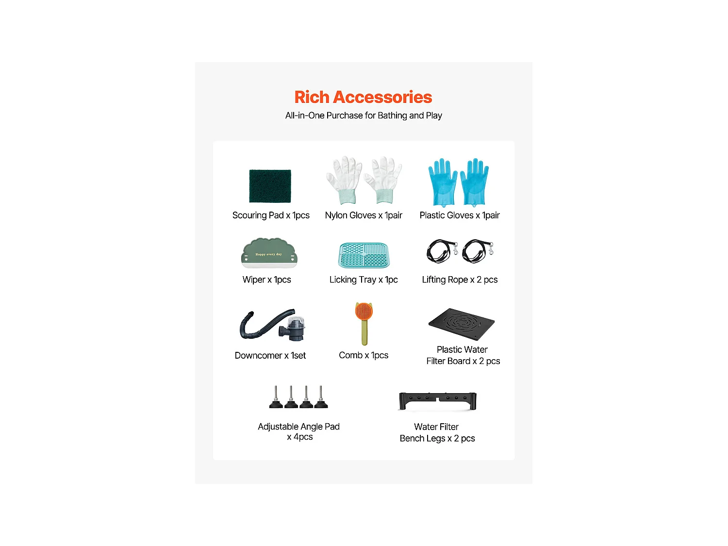 Baignoire de Chien SucceBuy, Animaux Compagnie Acier Inox 155 cm, Rampe Porte Droite