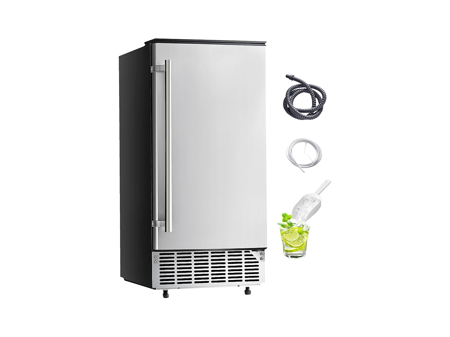 Machine à Glaçons Sous le Comptoir SucceBuy, 36 kg/Jour avec Porte Réversible Intégrée
