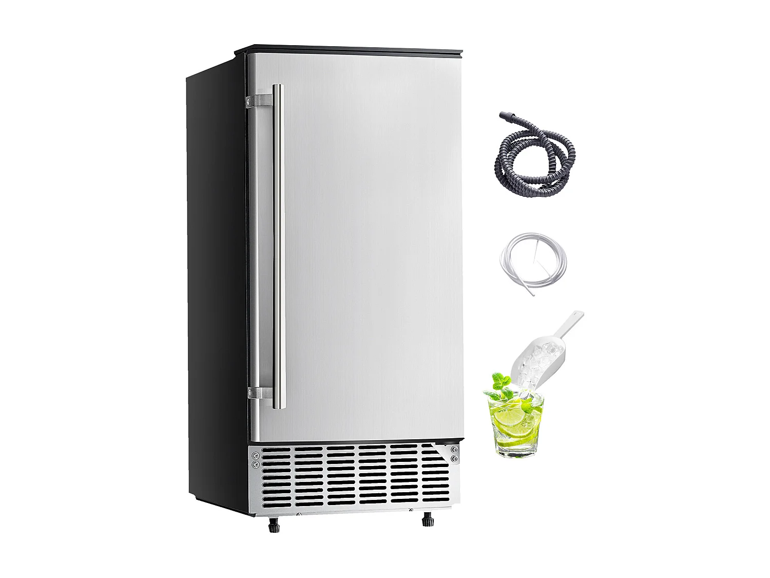 Machine à Glaçons Sous le Comptoir SucceBuy, 36 kg/Jour avec Porte Réversible Intégrée