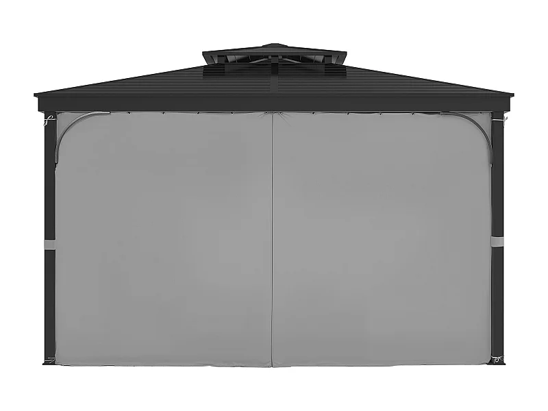 Intimitätsvorhang, Wasserdichtes Pavillon SucceBuy, 4 Panelle, 284 x 284 x 211 cm, Grau