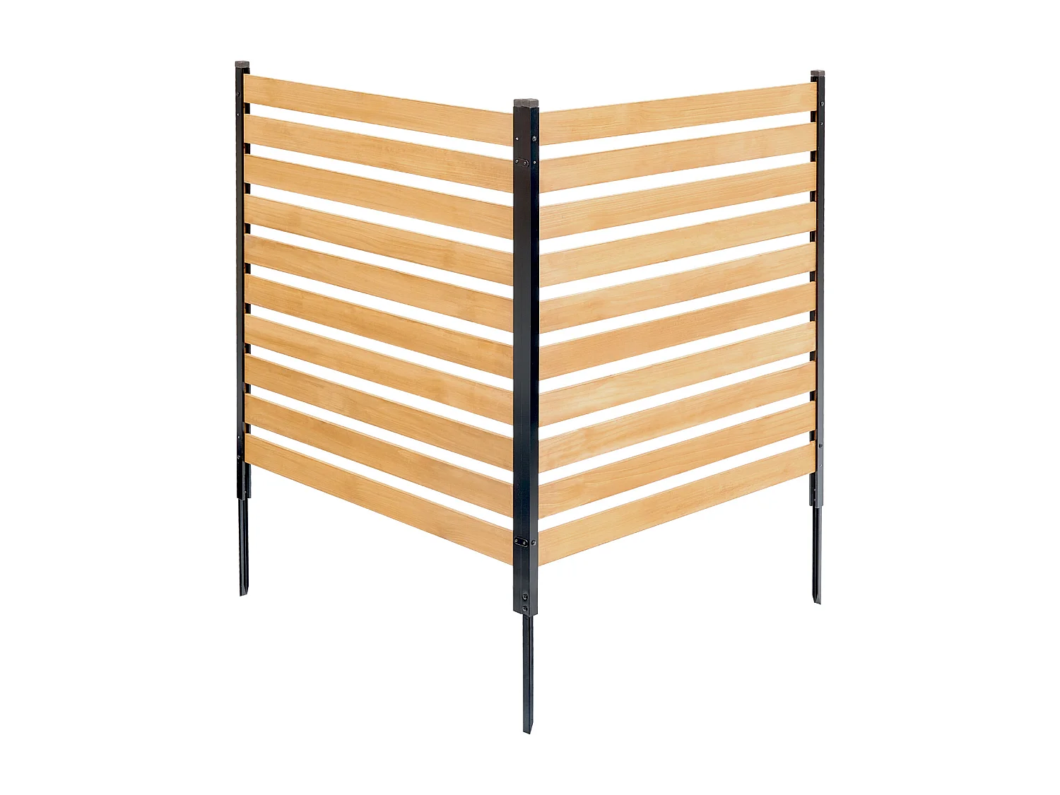 Clôture de Confidentialité Bois SucceBuy, 2 Panneaux,110 x 98,2 cm pour Climatiseur